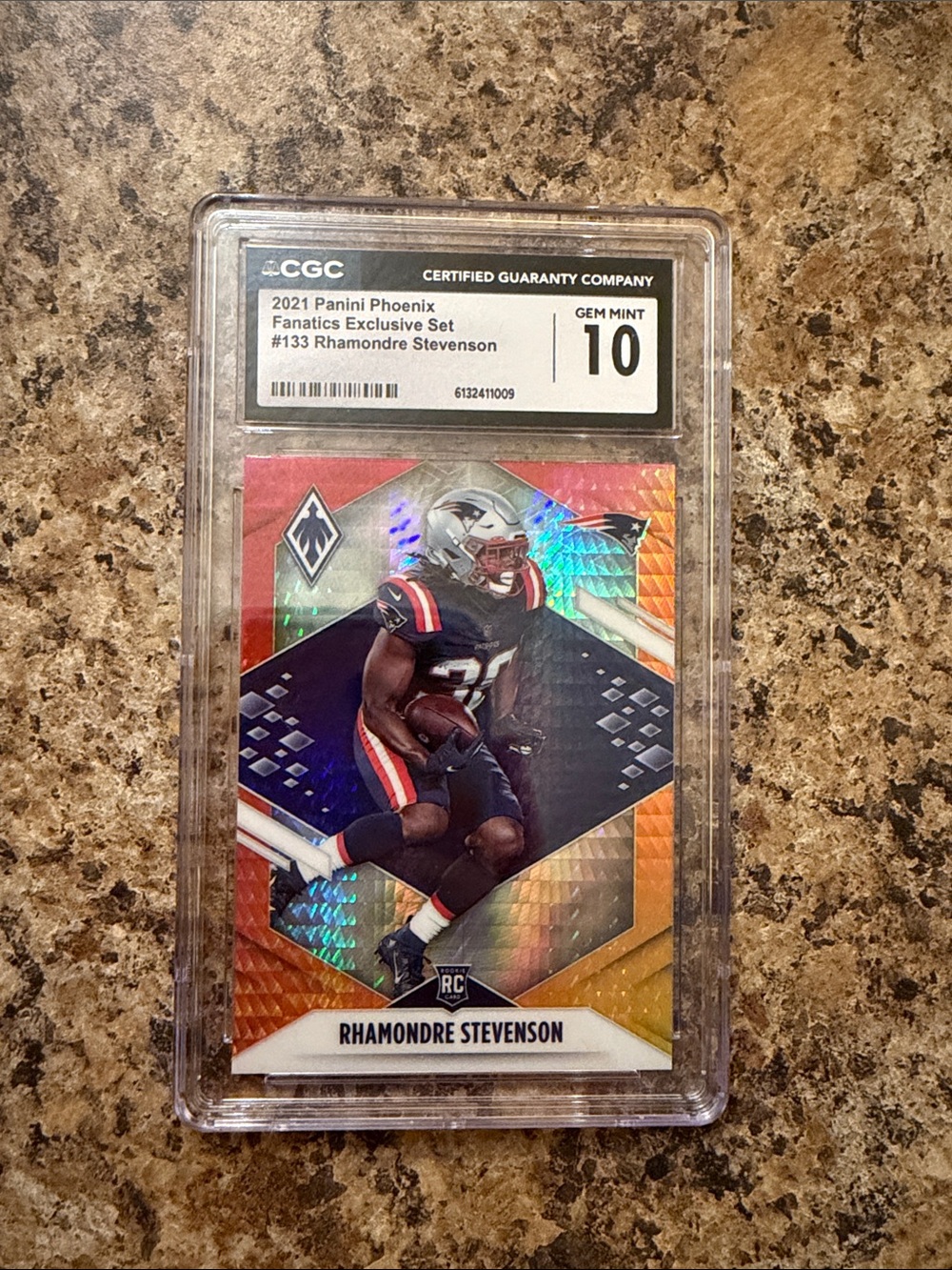 Rhamondre Stevenson Rookie Card - Graded CGC GM 10